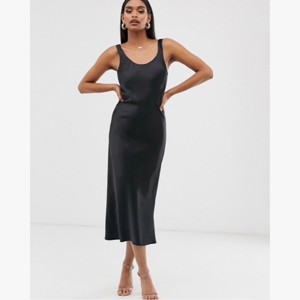 ‼️MOVING SALE‼️ASOS midi satin slip dress